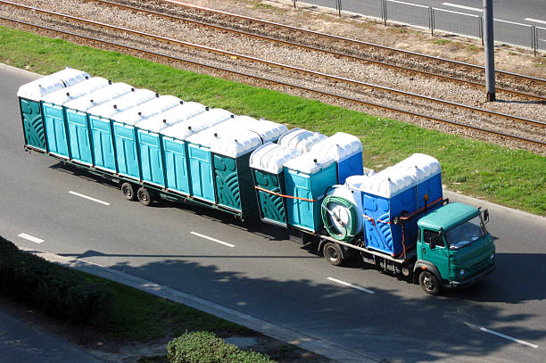 Porta potty delivery and setup in South Rosemary, NC